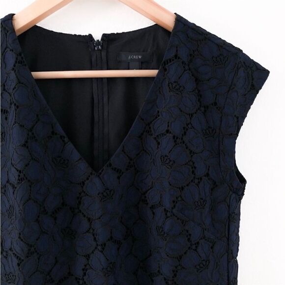 J. Crew Sleeveless Black Lace Shift Dress - Picture 7 of 8